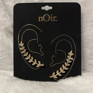 Cuffed Gold Branched Earrings